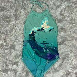 Cat and jack mermaid bathing suit USED ONCE size 6